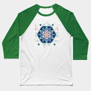 Floral mandala art Baseball T-Shirt